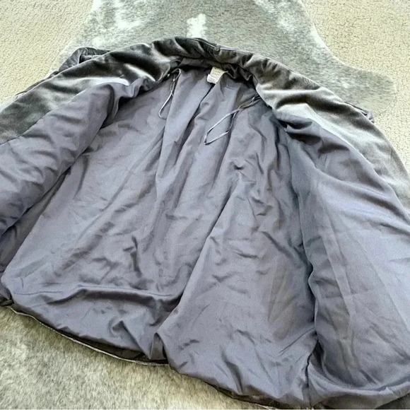 Quilted Velvet Waist Duster Open Jacket - Picture 6 of 12